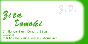 zita domoki business card